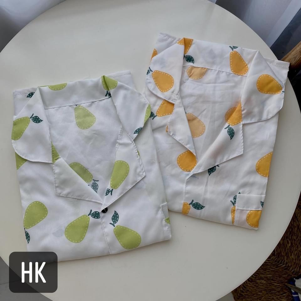 Bộ đồ ngủ nữ cộc tay, bộ pijama lụa xinh xắn