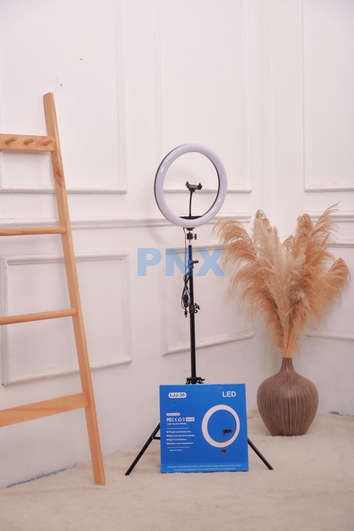 [Đèn livestream 36cm] hỗ trợ chụp ảnh, make up 3 chế độ sáng
