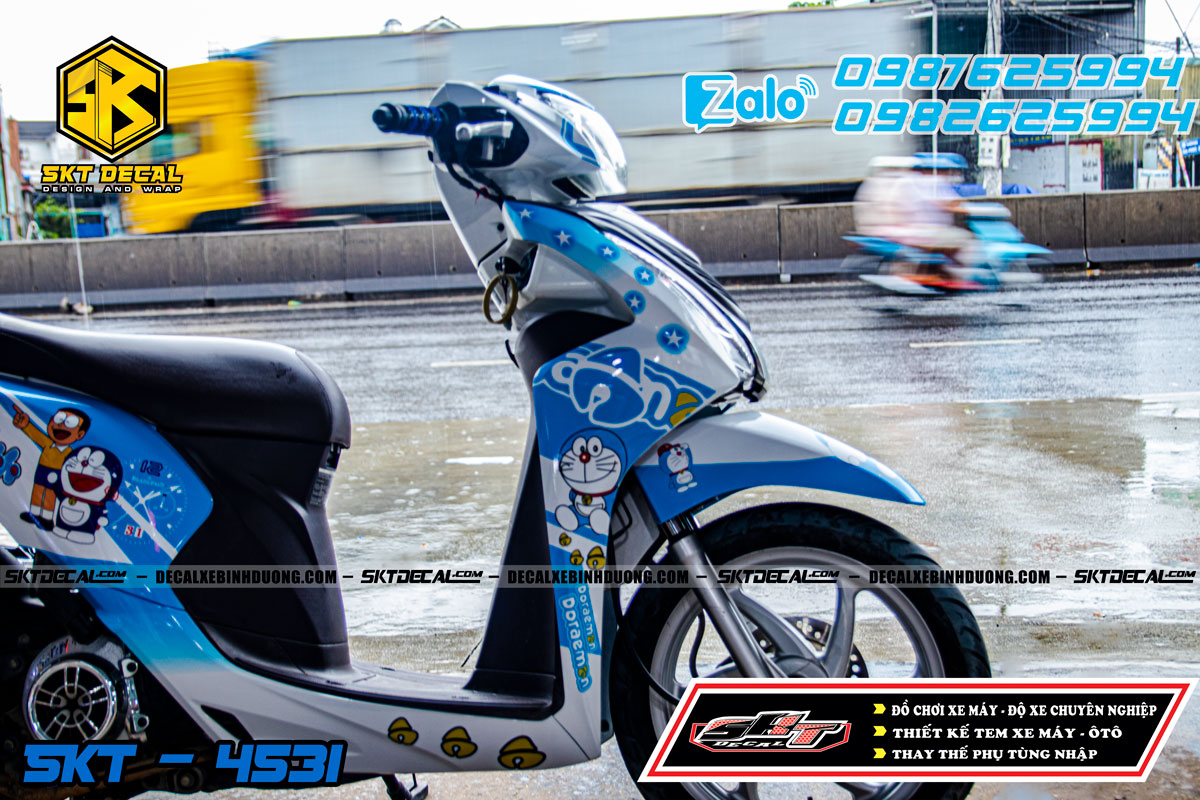 tem trùm vision 2015 xanh trắng doremon 4531