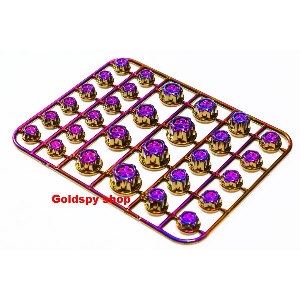 Chụp ốc 7 màu Titan Salaya ( 1 vỉ - 30 cái )
