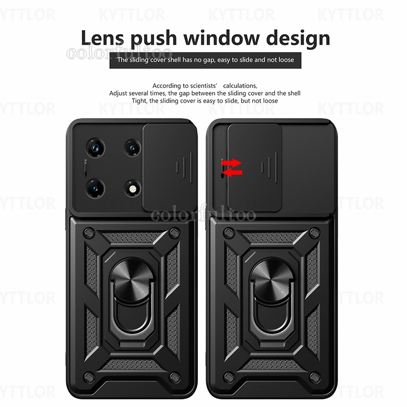 Case for Infinix Note30 VIP Infinix Note30 5G Infinix Note30Pro 4G Infinix Note30 4G Infinix Note12Pro 4G Infinix Note12 4G 2023 Infinix Note12 G96 Infinix Note11Pro Push Slide Pull Camera Lens Protection Phone Case Armor