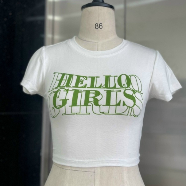 [FREESHIP + VOUCHER] Áo thun croptop HELLO GIRLS