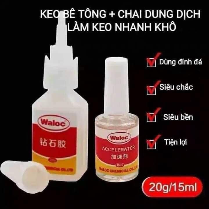Keo bê tông, keo Waloc MIAN dán móng siêu bền