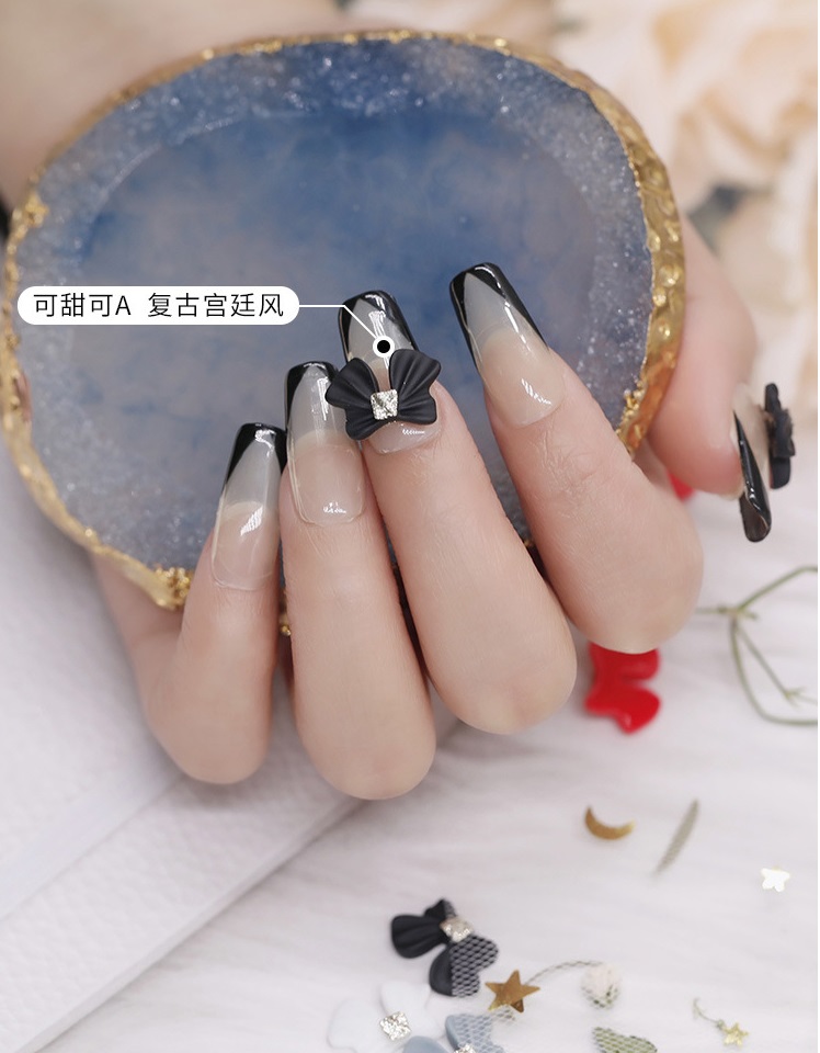 Cặp Nơ Kiểu Lì Châu Âu Trang Trí Móng NZ17
