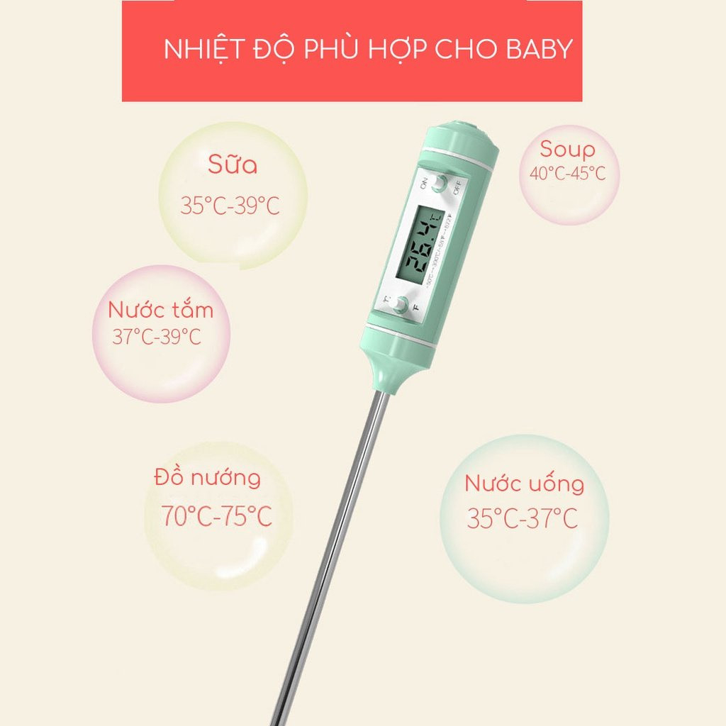Que đo nhiệt độ sữa Misuta