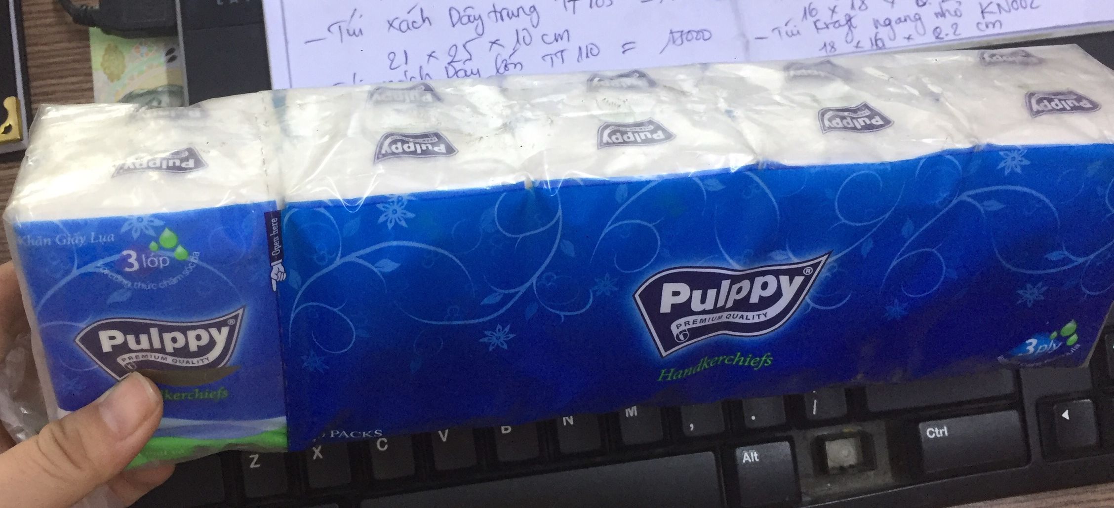 KHĂN GIẤY LỤA PULPPY BỎ TÚI 3 LỚP - LỐC 10 GÓI