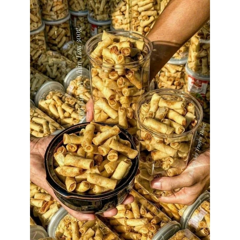 chả giò tôm sấy mini ( túi zip 500g)
