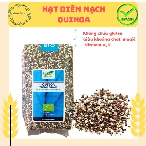 Hạt diêm mạch Quinoa organic 3 màu, hạt diêm mạch hữu cơ Ba Lan tốt cho bà bầu thumbnail