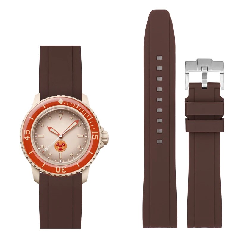 Strap for Blancpain X Swatch Fifty Fathoms Silicone Rubber Watch Band ...