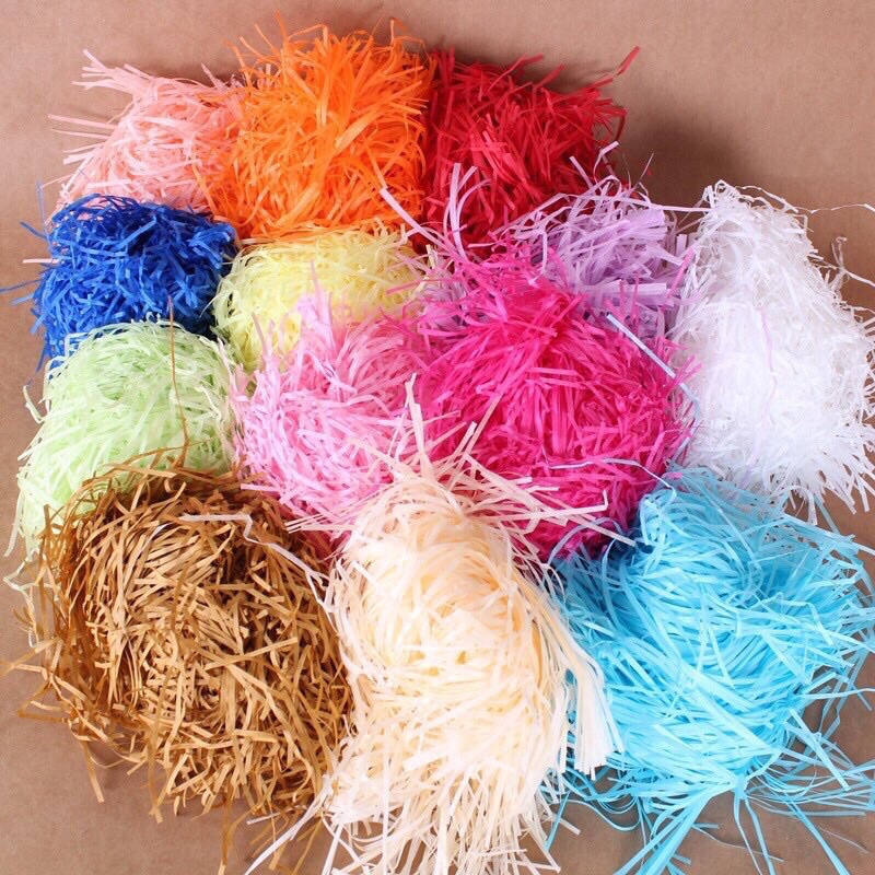 100gr Giấy Rơm Trang Trí Giỏ Quà, Hộp Quà