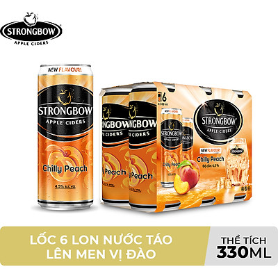 [Siêu thị WinMart] - Lốc 6 lon Strongbow vị đào 330ml