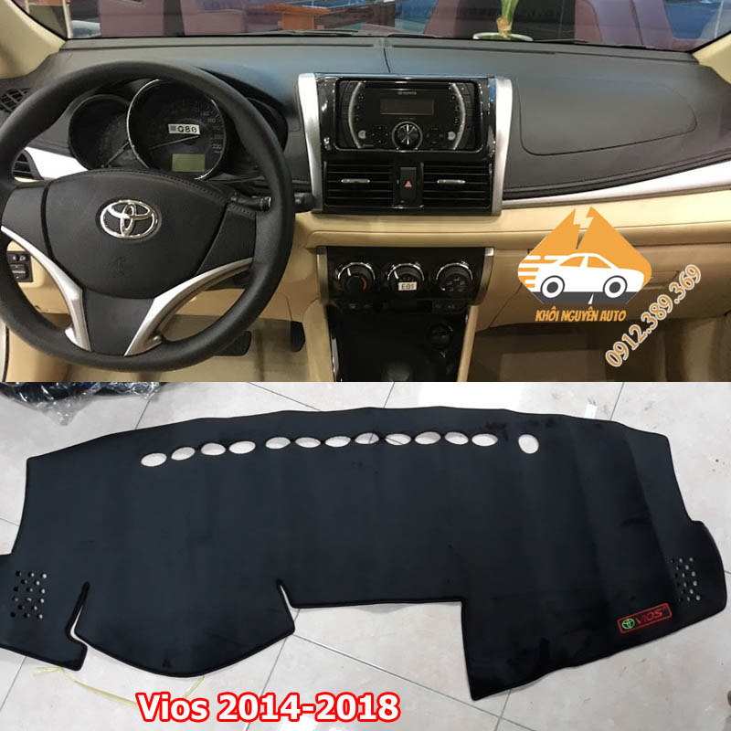 Thảm Taplo Vios 2018, 2017, 2016, 2015, 2014 Chống Trượt 3 Lớp CHẤT LIỆU NHUNG MỊN Loại 1