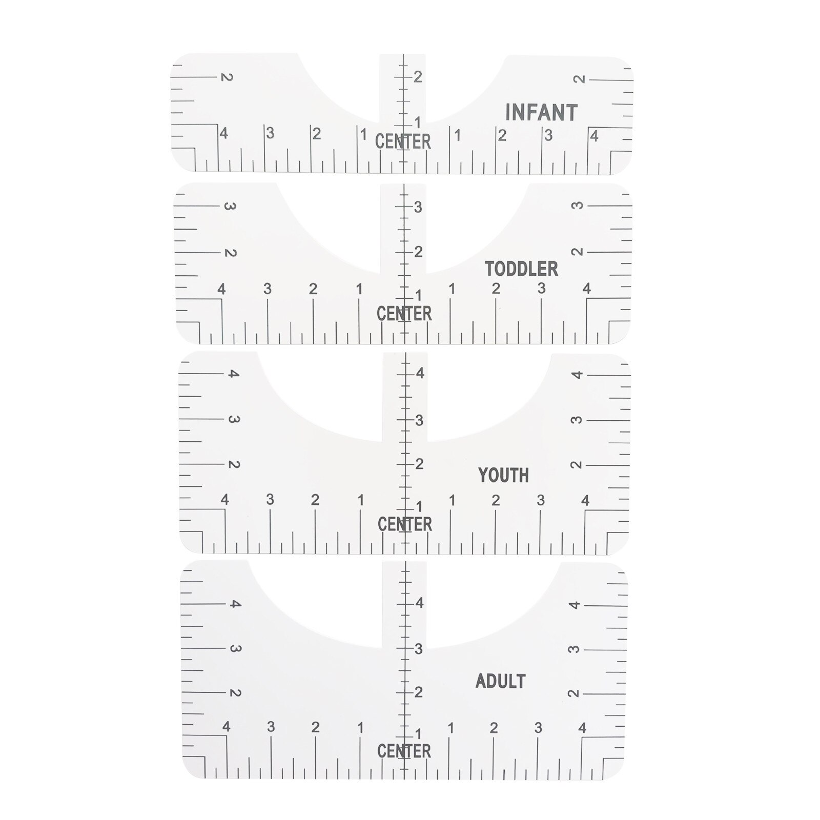 hg 4PCS TShirt Alignment Ruler Centering Tool Placement Graphic Guide