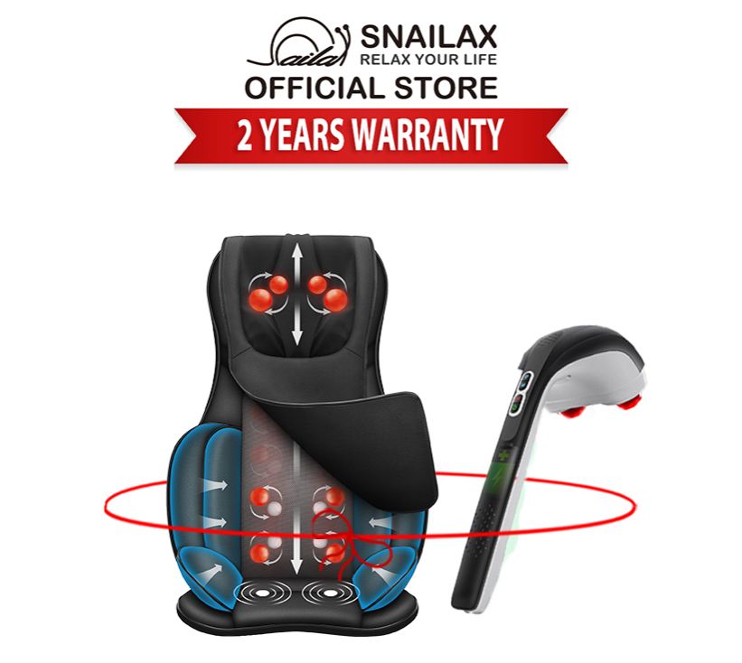 Snailax SL-236 Full Body Massager with Air Compress Kneading & Heat-, 2  years local warranty