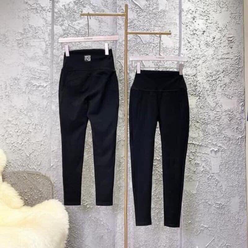 Quần legging Wang cạp cao siêu ghen bụng nâng mông chất umi cao cấp co giãn bốn chiều