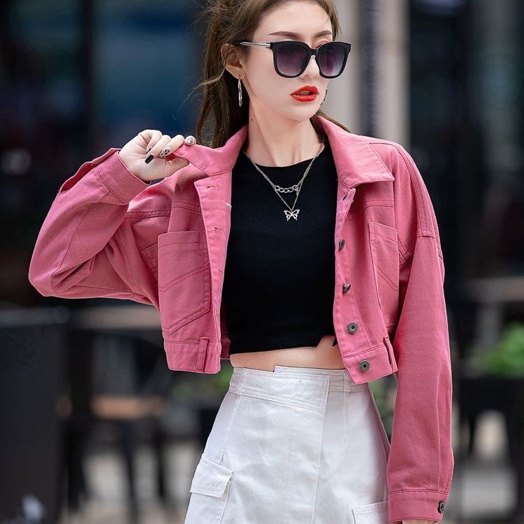 ÁO KHOÁC NỮ ĐẸP CÁ TÍNH PHONG CÁCH MẠNH MẼ THỂ THAO ÁO KHOÁC DENIM TRẺ TRUNG NEW