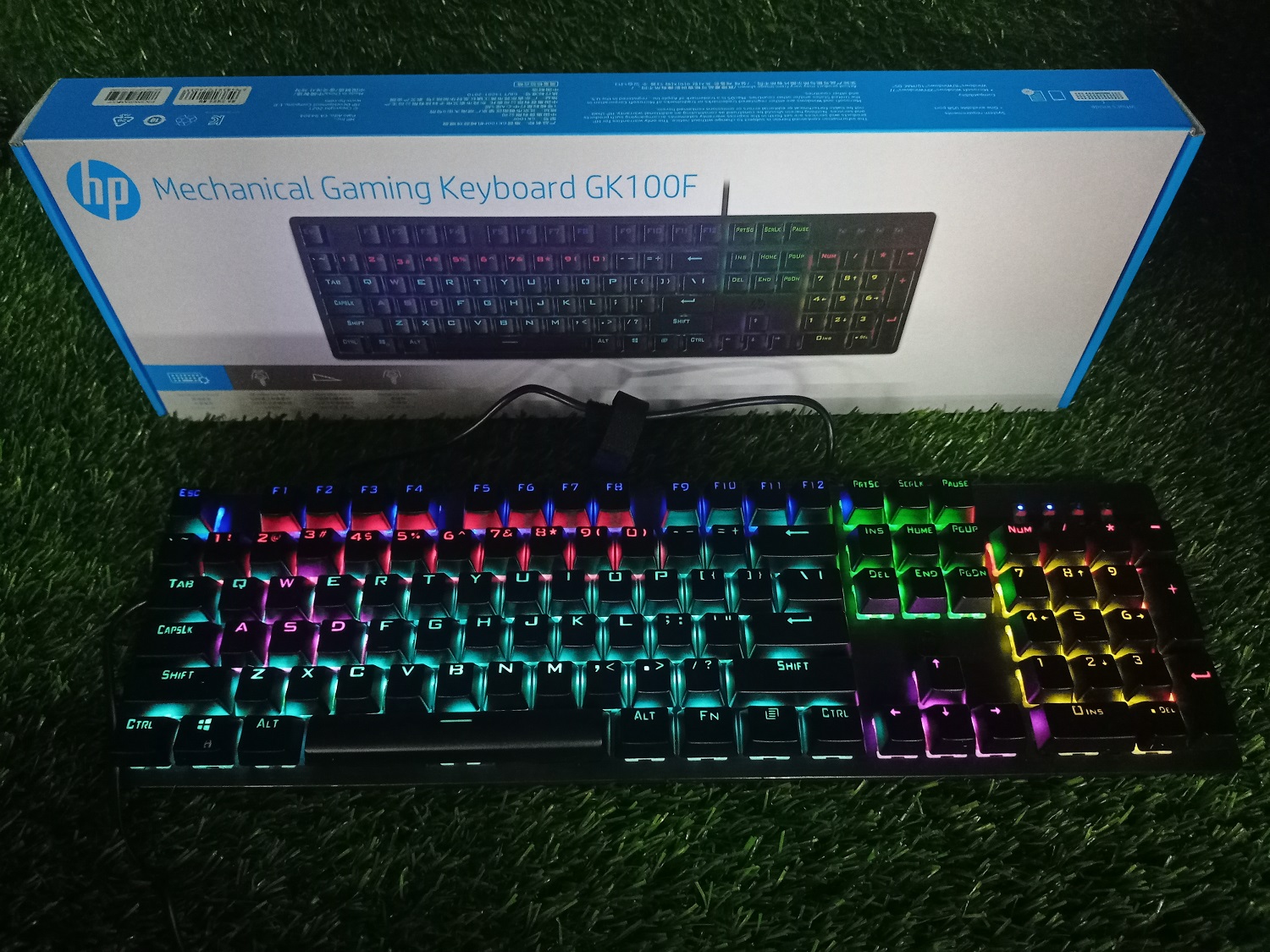 HP GK100F Real Mechanical Keyboard Wired Mixed Backlight Gaming