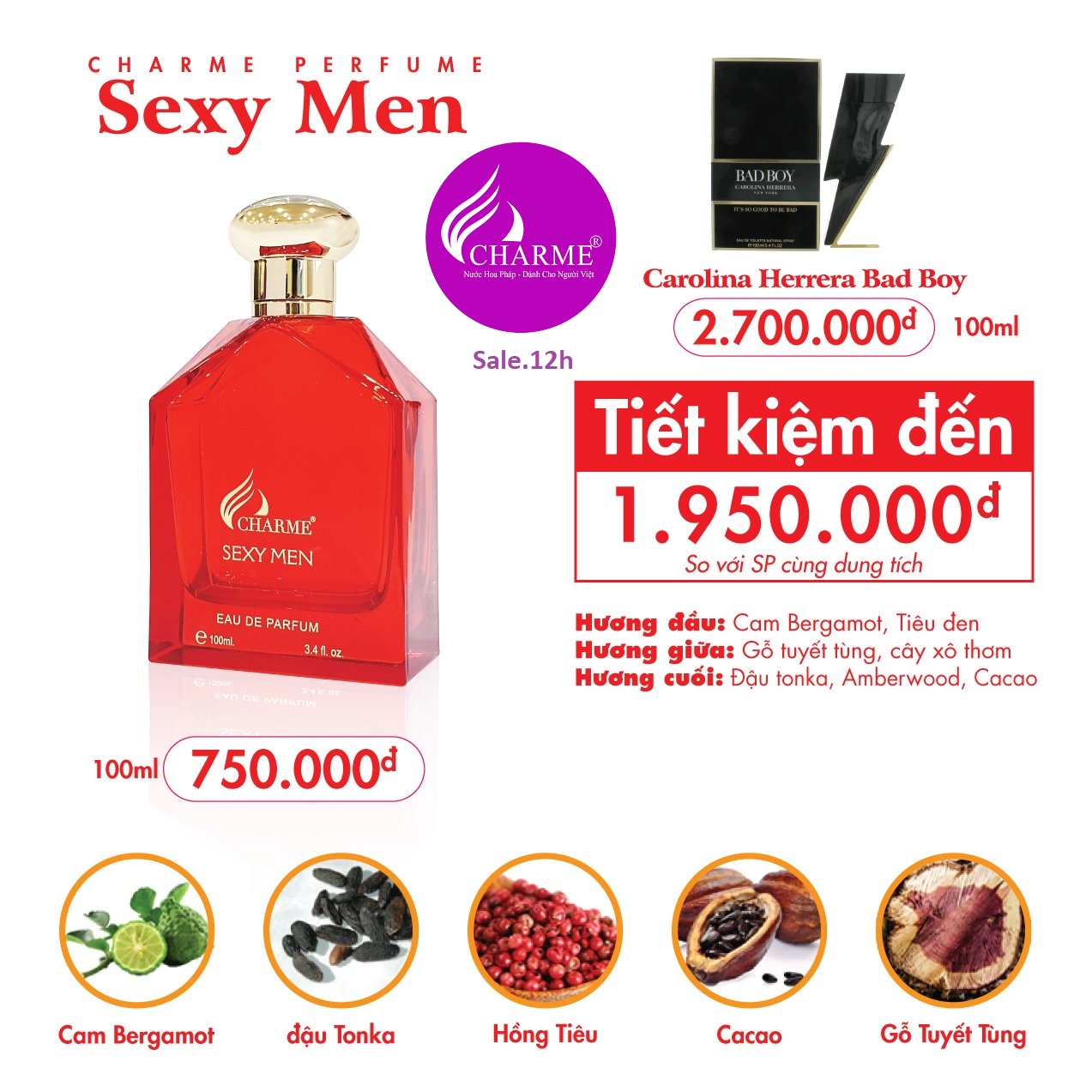 Nước Hoa Charme_Sexy_Men 100ml