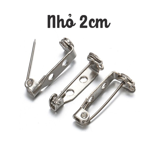 Set 10 Ghim cài áo trơn nhiều kích cỡ