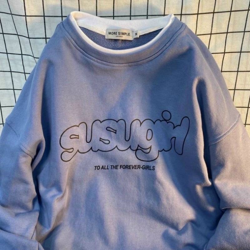 ÁO SWEATER IN chữ cổ tròn (NHIỀU MÀU) tp72