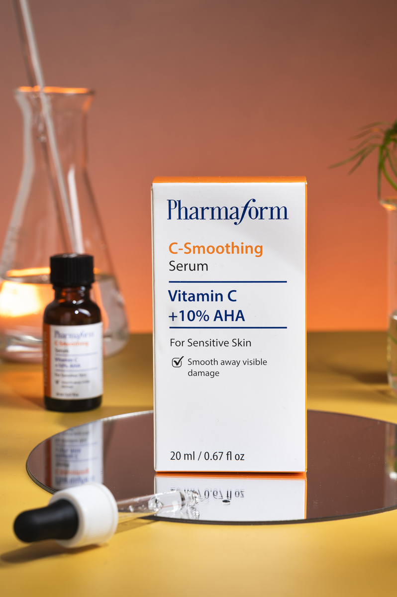 Tinh chất c-smoothing serum vitamin c + 10% aha pharmaform 20ml