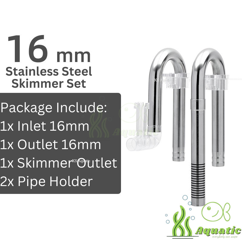 Glas Lily Pipe Set 10 Mm Für Zufluss & Abfluss – Für Nano-Aquarien, Aquascaping, Passend Für 9/12 Mm Schläuche, Inkl. Saugnäpfe