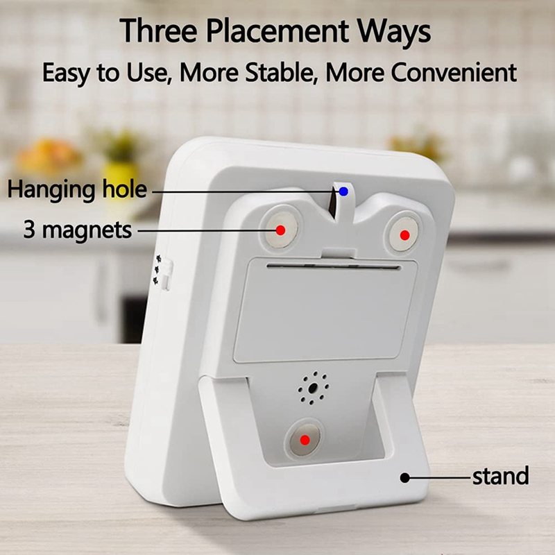 Digital Dual Kitchen Timer,3 Channels Count UP/Down Timer,Cooking Timer,Large Display,Loud Volume Alarm and Flashing