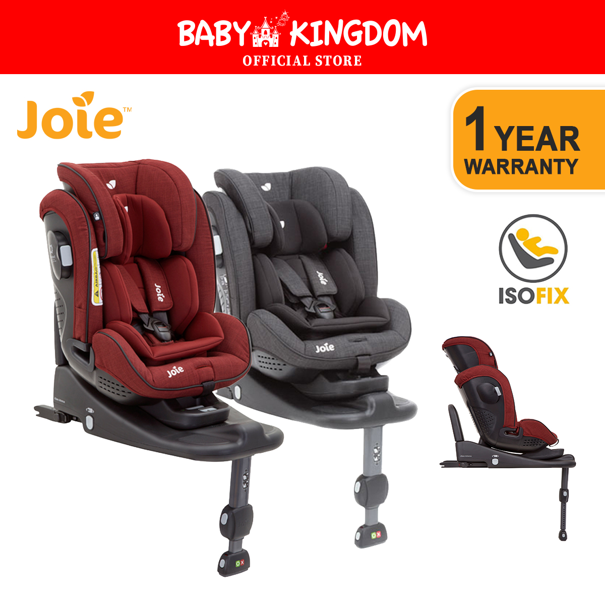 Joie Stages Isofix Car Seat (1-Year Warranty) (Promo) Lazada