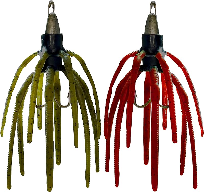LZD Delong Lures - The Squirm - Durable Weighted Fishing Lures for  Freshwater and Saltwater Fishing, Large Fishing Lures Swimbait Fishing  Lures Ocean Lures