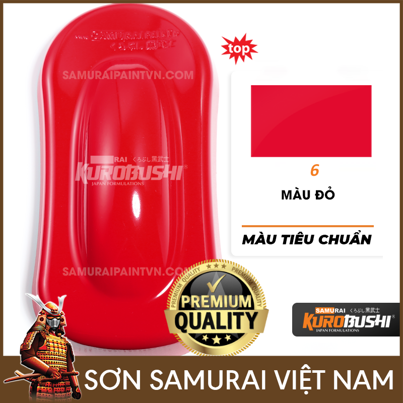 Sơn samurai màu đỏ - Chai sơn màu đỏ 6 sơn xịt samurai