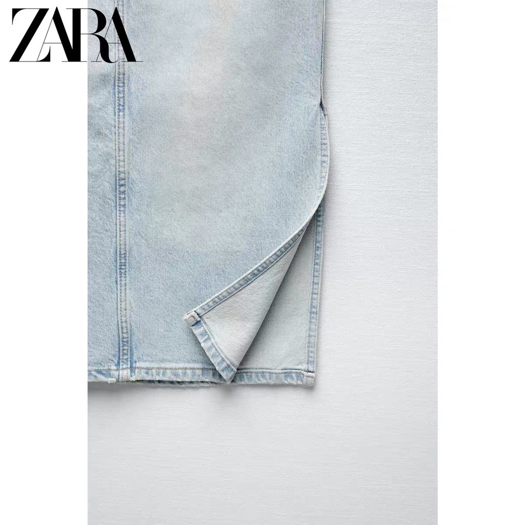 Váy midi denim TRF Nữ Mới Mùa Hè ZARA