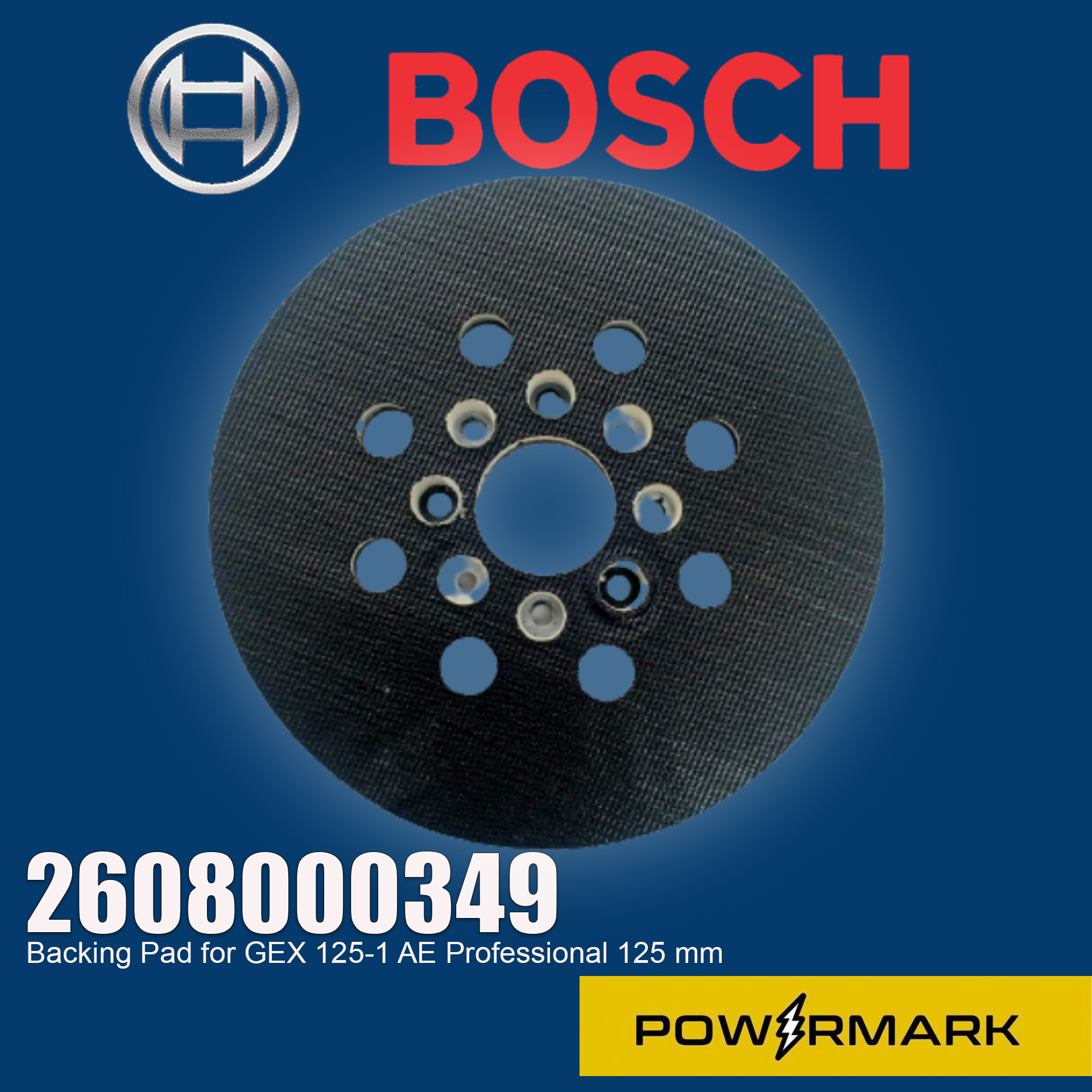 BOSCH 2608000349 Backing Pad for GEX 1251 AE Professional 125 mm