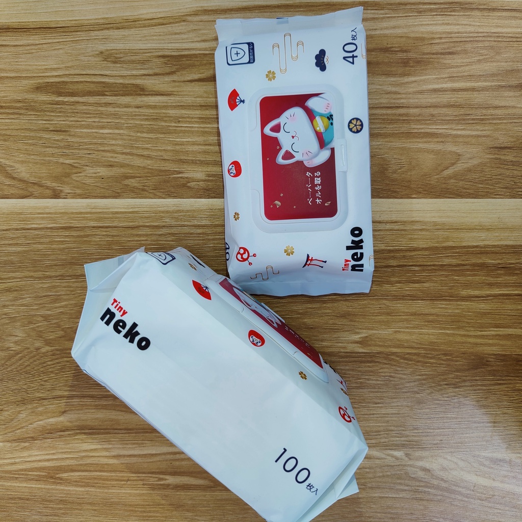 Khăn ướt trẻ em Tiny Neko Bịch 40/100psc
