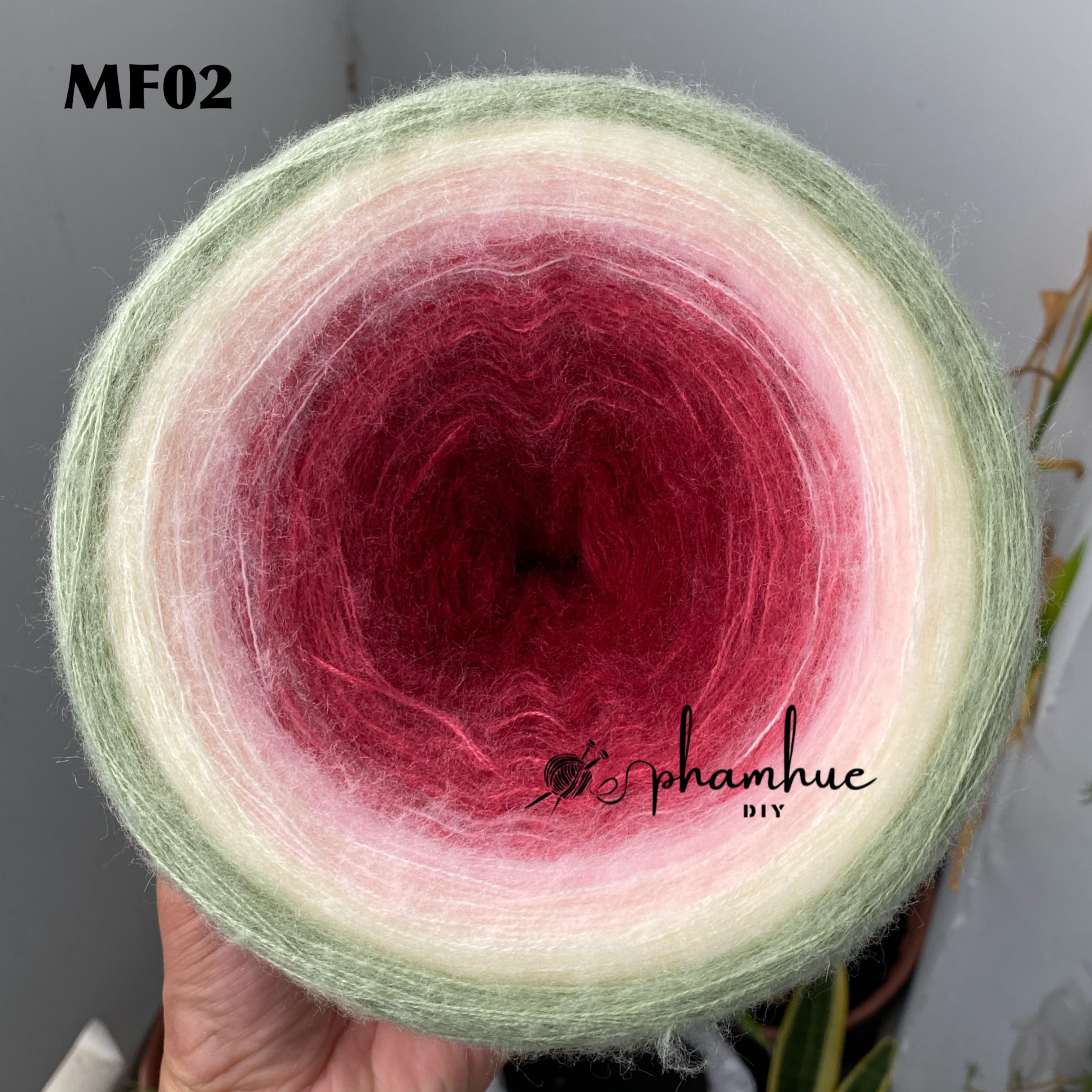 Len mohair ombre 100g màu 01,02,03