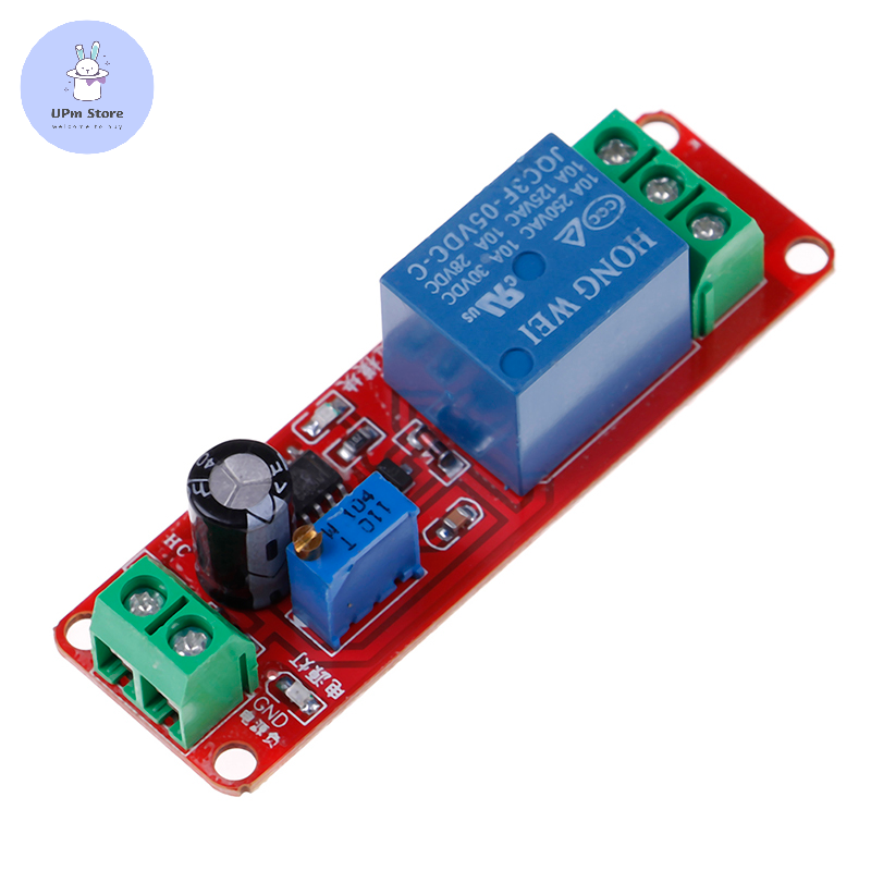 Upm công tắc hẹn giờ dc 5v ne555 mô-đun có thể điều chỉnh mô-đun rơ le trễ thời gian 0-10 giây