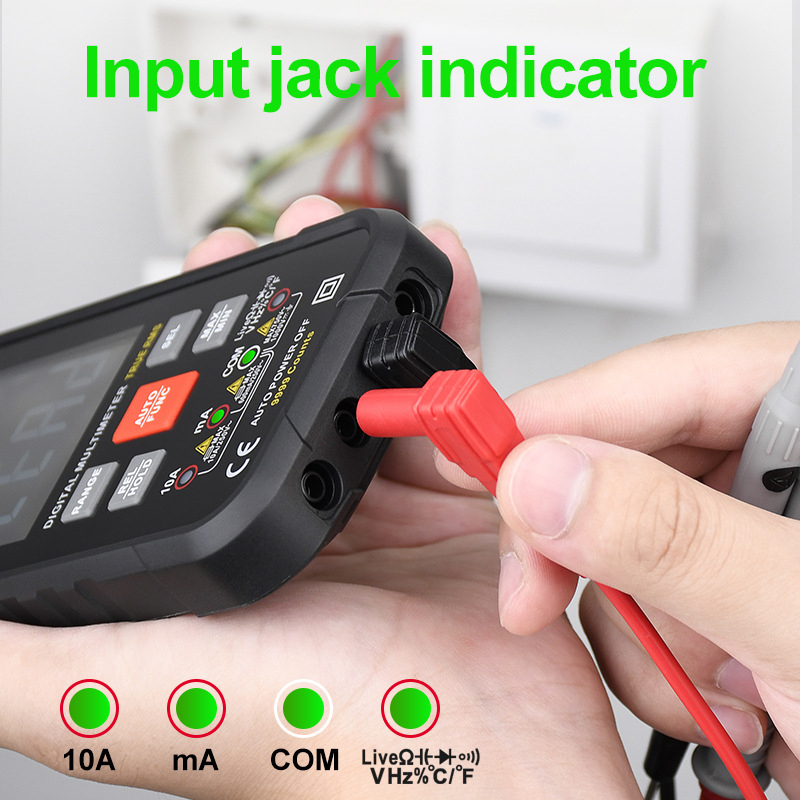 HT116 Digital Multimeter DC AC Current Meter Volmeter Resistance Capacitance Frequency Tester True RMS Temperature Measurement