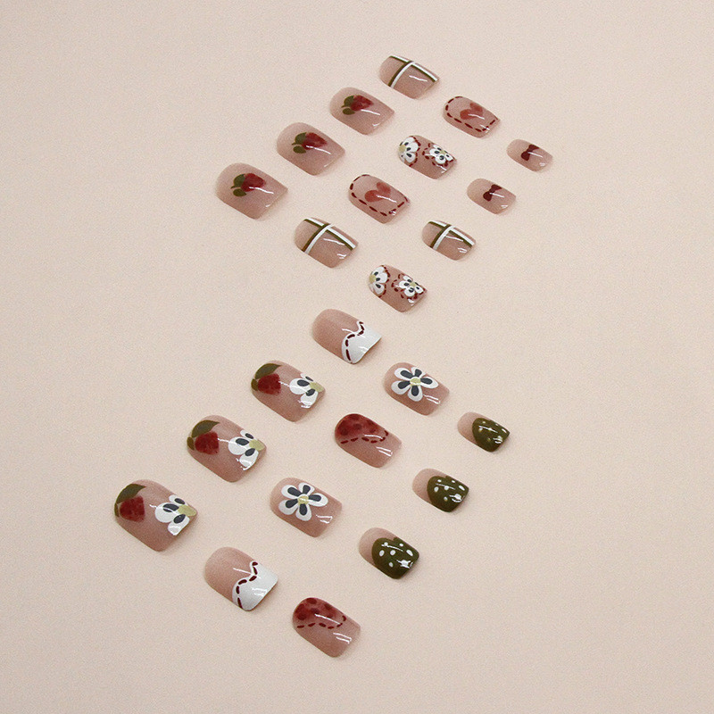 BTS%20%E3%80%90WITH%20GLUE%E3%80%9124Pcs%20Flower%20Painting%20Fake%20Nails%20DIY%20Art%20Design%20False%20Nails%20Wearable%20Nails%20Stylish%20Pattern%20Artificial%20Nails%20-%20Image%203