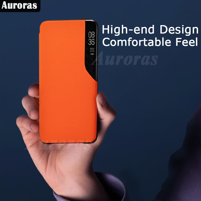 For Xiaomi Poco C75 Smart Window View Protection Flip Phone Case Housing for Xiaomi Poco C75 Leather Back Cover.