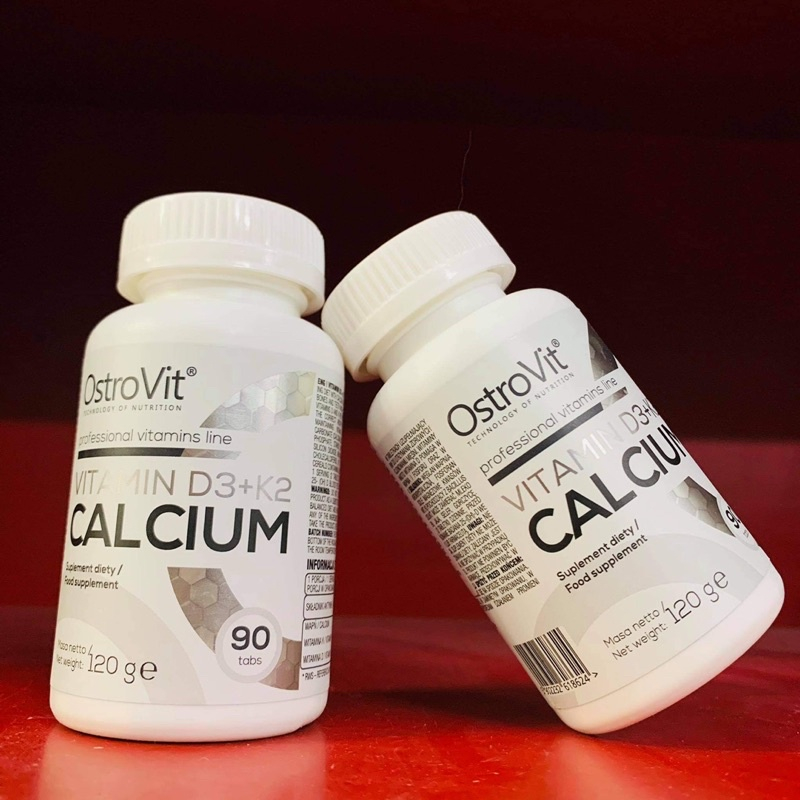 Viên Uống Ostrovit D3+K2 Calcium - Bổ Sung Xương Khớp, Tăng Đề Kháng (90 Viên)