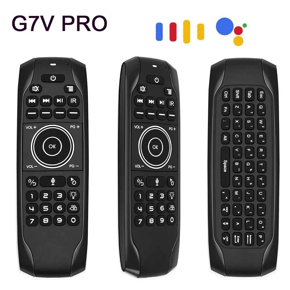 Newest G7V PRO Backlit Voice Gyroscope Wireless Air Mouse With N English Keyboard 2.4G Smart Voice Remote Control