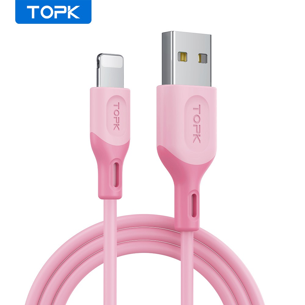 Cáp Sạc Topk AN84 chất liệu silicon siêu mềm sạc Micro usb, lightning, Type C
