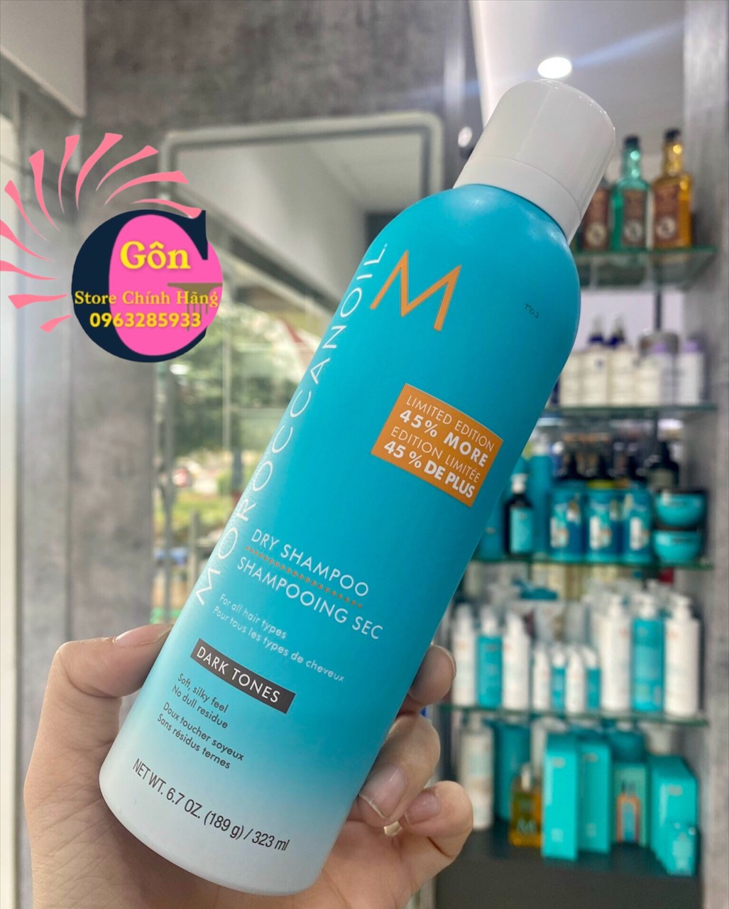 Dầu Gội Khô Cho Tóc Tối Màu Moroccanoil Dry Shampoo Dark Tones 323ml