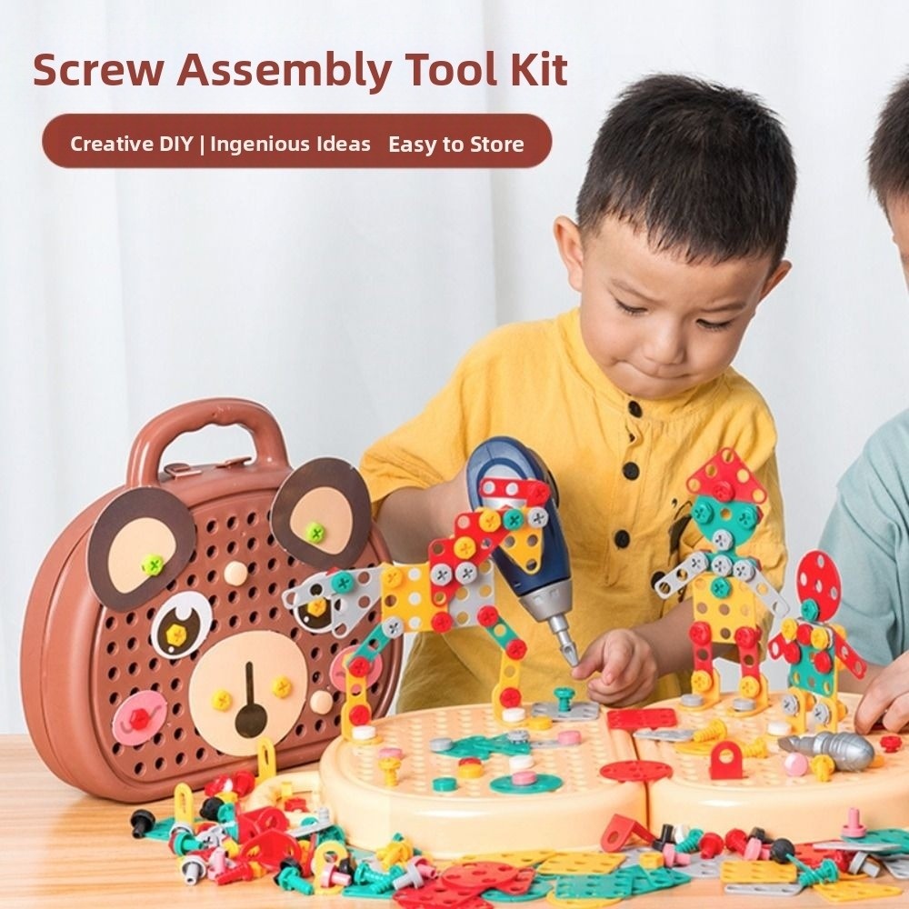 Creative%20203%20Pieces%20Baby%20Puzzle%20Assembling%20Toys%20Hands-On%20Interactive%20Screw%20Tool%20Set%20Toys%20STEM%20Creative%20Mosaic%20Puzzle%20Children%20Repair%20Kit%20Assembly%20Tool%20Box%20-%20Image%204