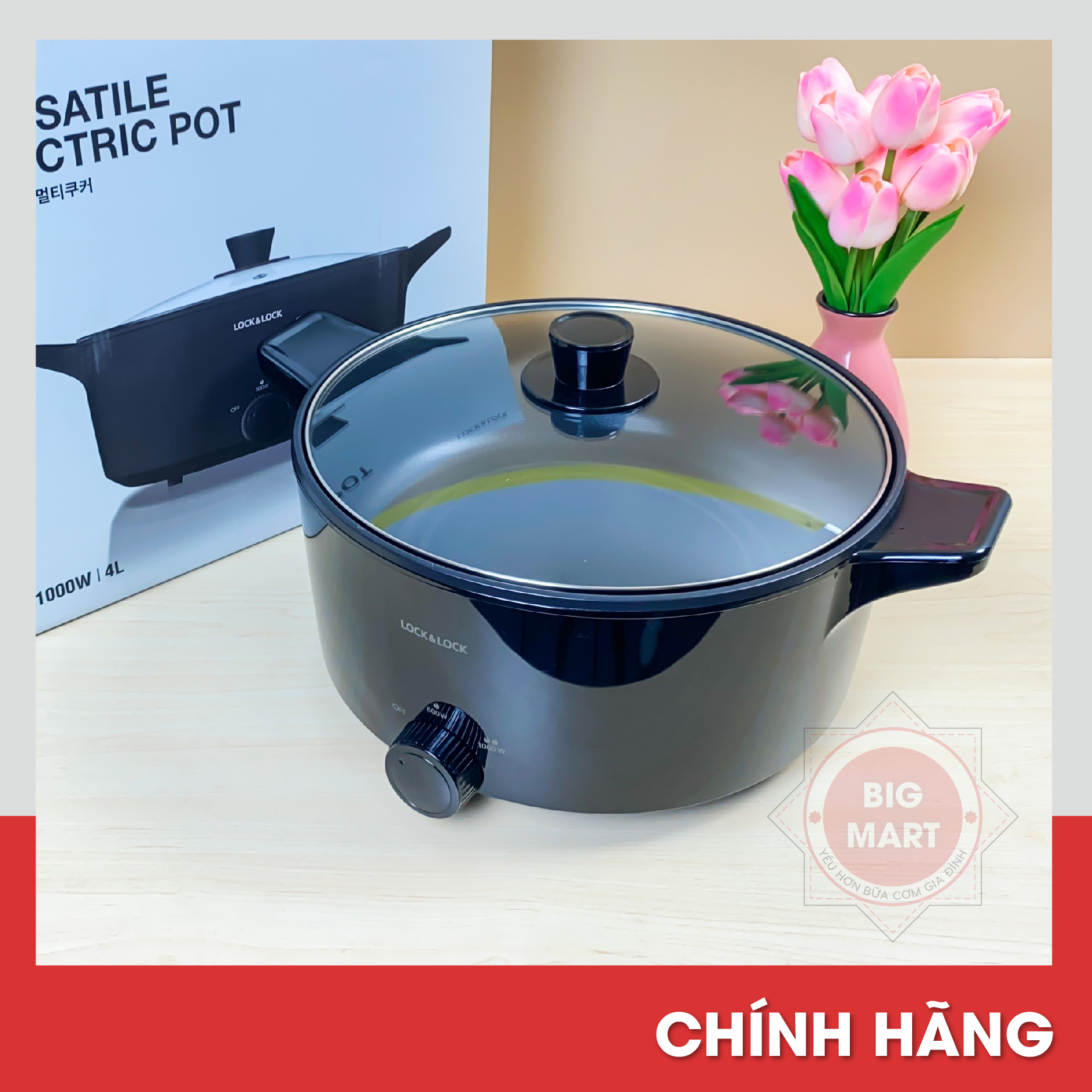 Nồi điện đa năng Lock&Lock Versatile Hot Pot 4L EJP546BLK
