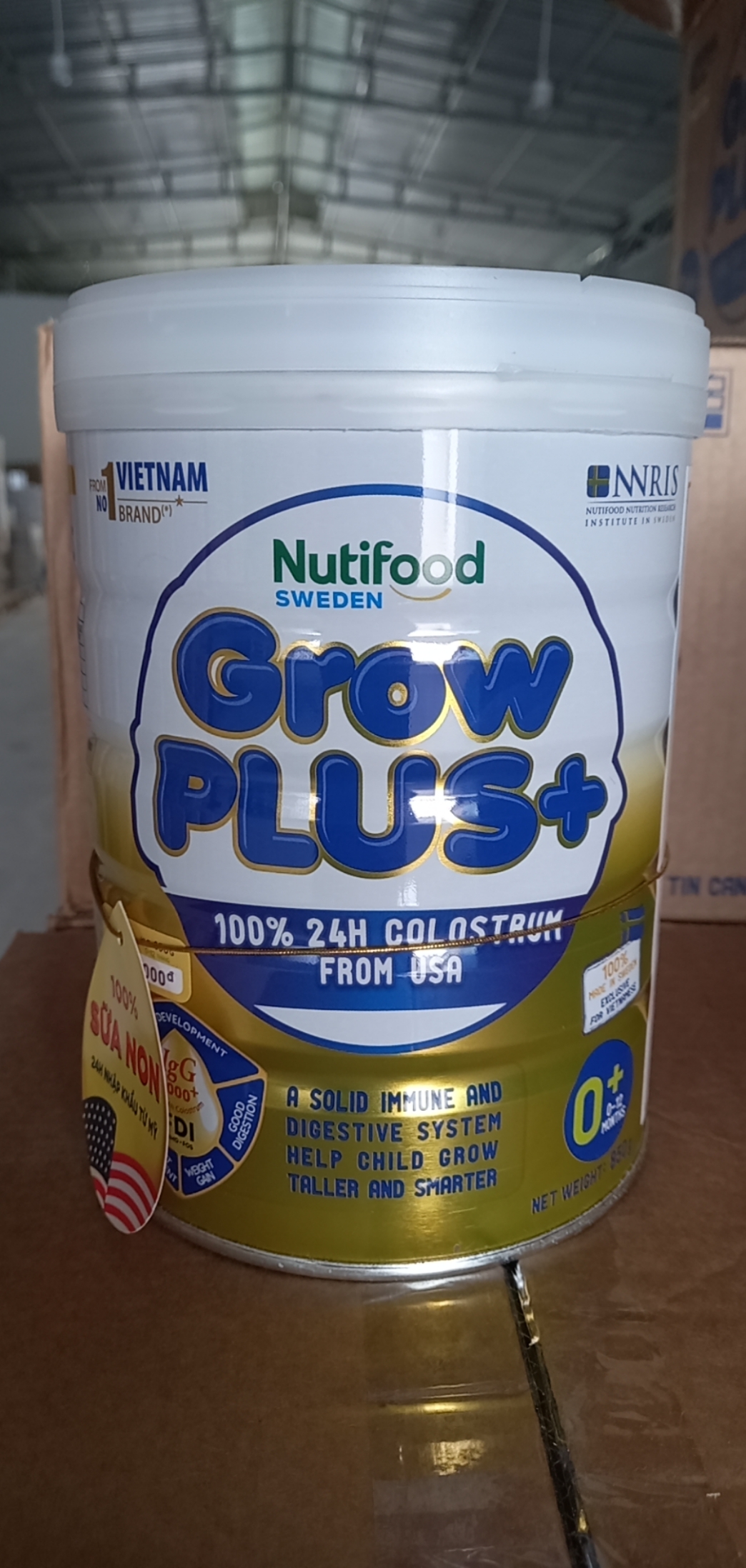 Sữa non Nutifood growplus vàng 0+ 800g