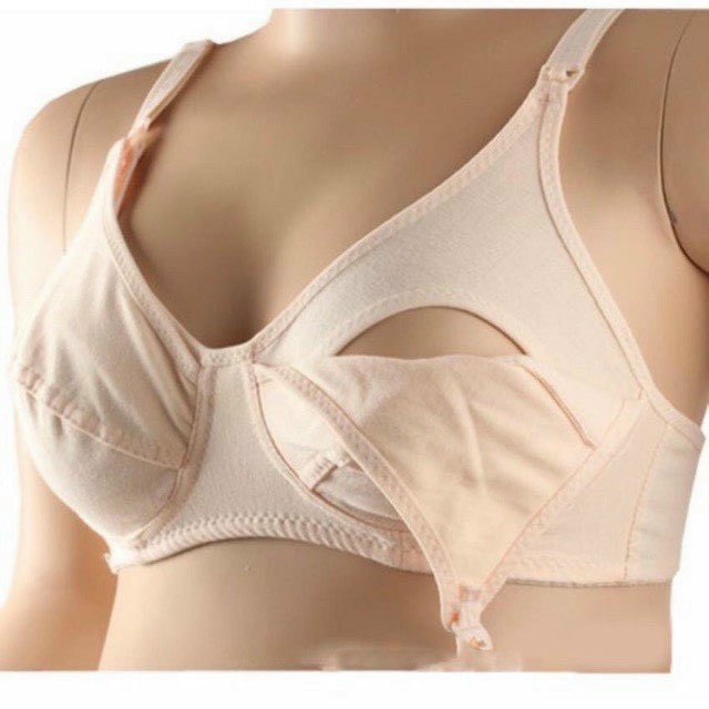 Áo ngực cho bé bú không mút, không gọng vải cotton mát