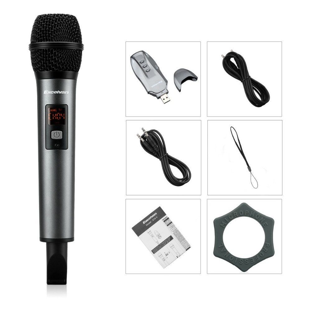 Micro Không Dây Có Echo và Bluetooth K18V BX7, Dùng Cho ô tô, Loa Bluetooth