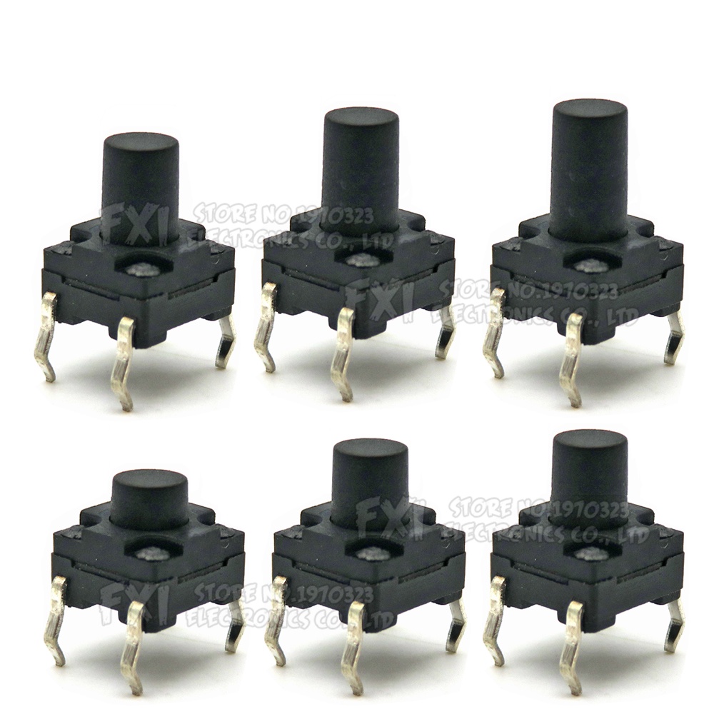 20 cái 6x6 PCB xúc giác nút bấm nhỏ chuyển SMD nhúng 4pin công tắc kích hoạt siêu nhỏ 6*6*4.3/5/6/7/8mm 6x6*4.3mm 5mm 6mm 7mm 8mm không thấm nước