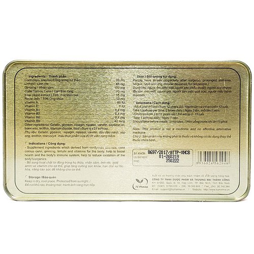 Đông Trùng Hạ Thảo Kotimogin (20 vỉ x 30 viên nang mềm)
