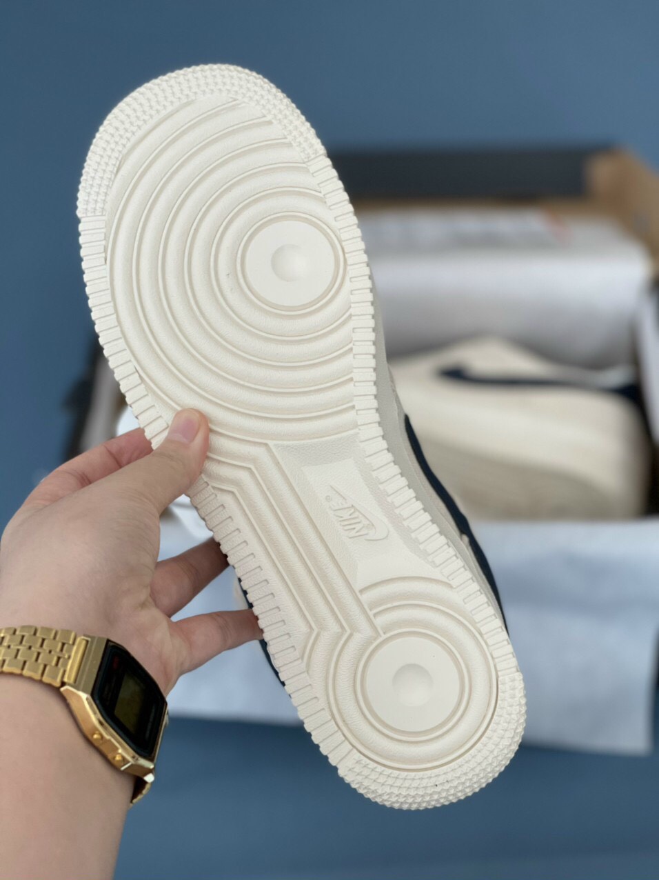 Giày N.IKE af1 Navy ( full box + bill + tất )